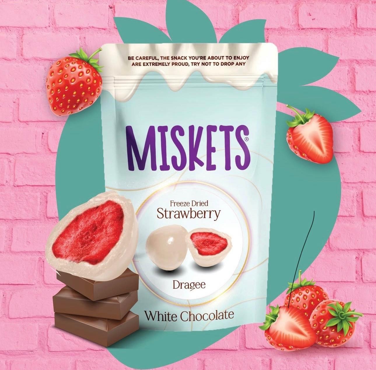Miskets Strawberry White Chocolate Dragee