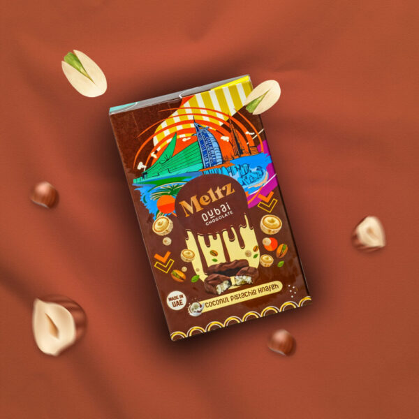 MELTZ DUBAI CHOCOLATE COCONUT PISTACHIO KNAFEH 75G