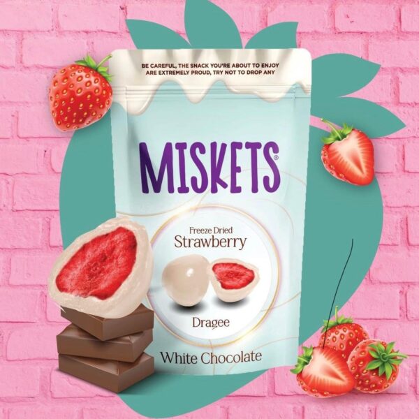 Miskets Strawberry White Chocolate Dragee