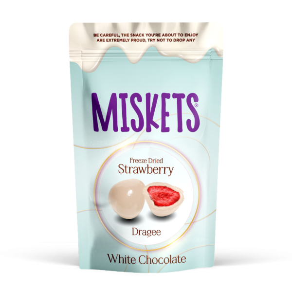 Miskets Strawberry White Chocolate Dragee